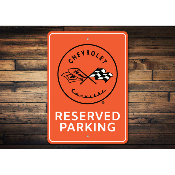 Chevrolet Corvette C1 Reserved Parking - Aluminum Sign