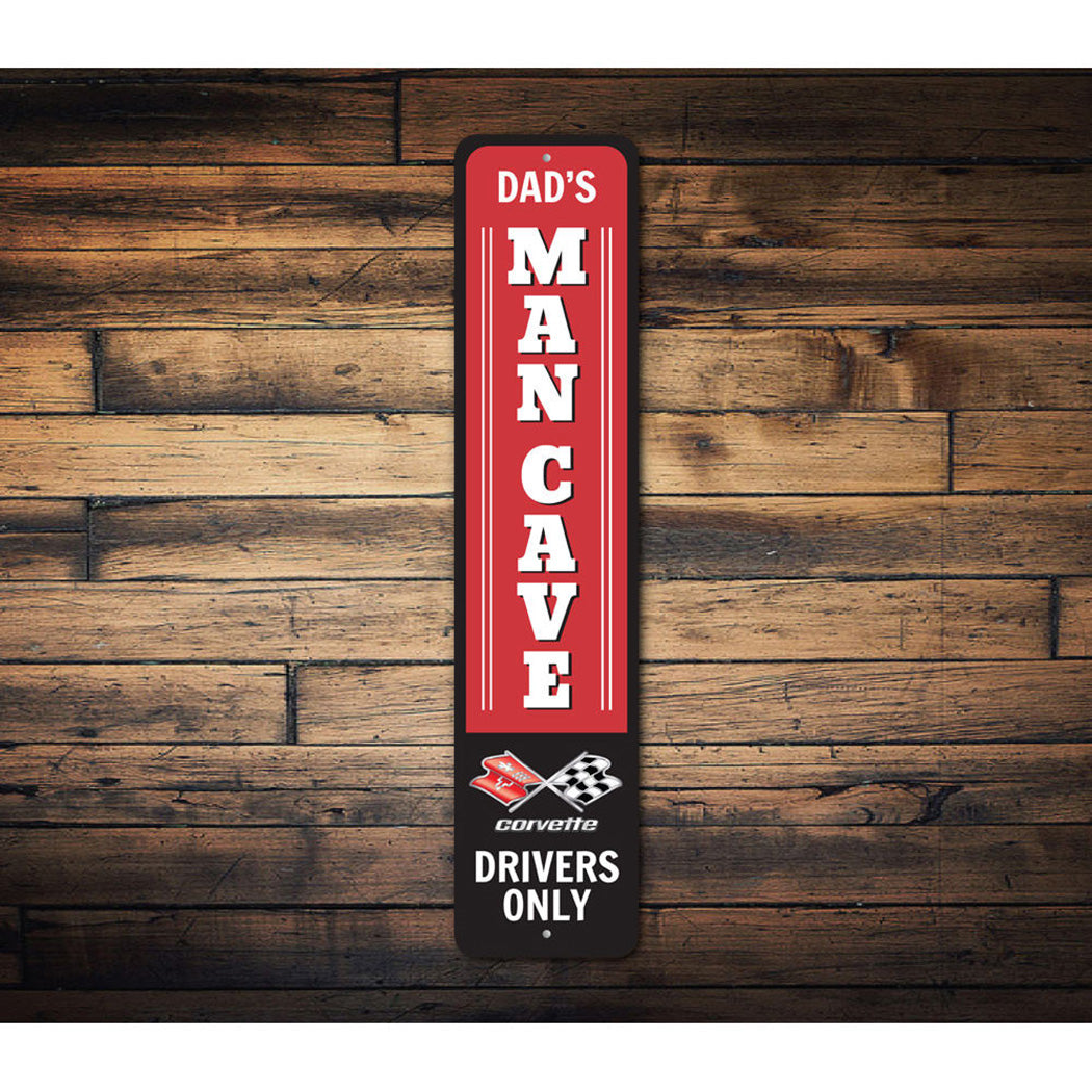 C3 Chevy Corvette Man Cave - Aluminum Sign