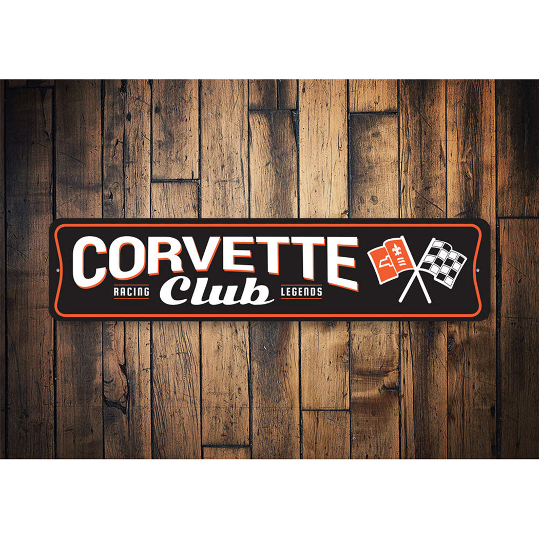 C2 Corvette Club Racing Legends- Aluminum Sign