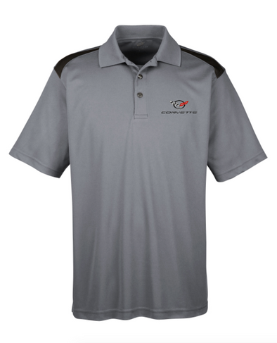 C5 Corvette Men's Polo Shirt - Heather Grey