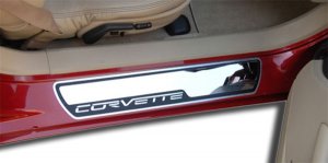 C6 Corvette | Doorsills | Outer Stock Pad Inserts | 2 pc | 2005-2007 - [Corvette Store Online]