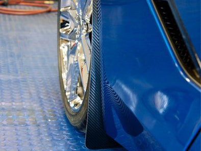 C7 Corvette Stingray  2pc Front Only Carbon Fiber WRAPPED Mud Guards - [Corvette Store Online]