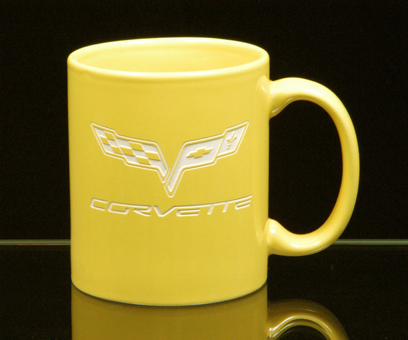 Corvette C-Handle Mug - Choose Logo for Custom Etching