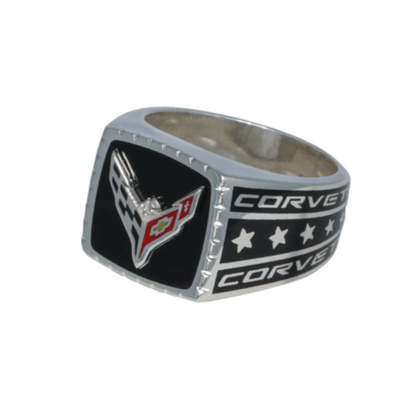 mens-c8-corvette-enameled-diamond-ring