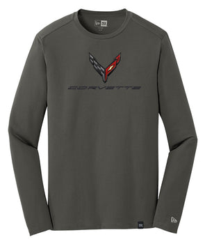 New Era C8 Corvette Next Generation Charcoal Long Sleeve Shirt