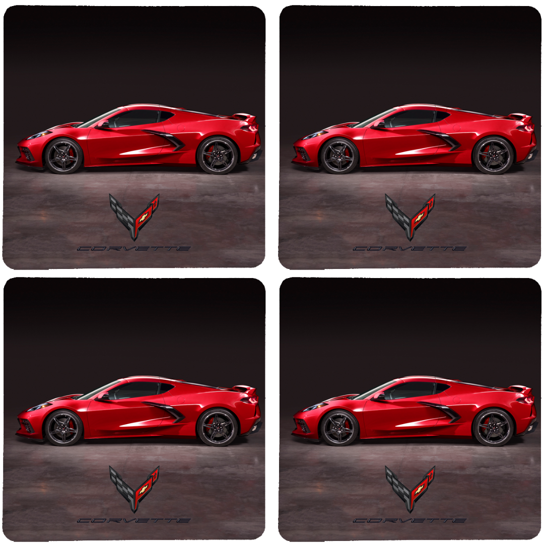 next-generation-c8-corvette-side-view-stone-coaster-bundle-set-of-4