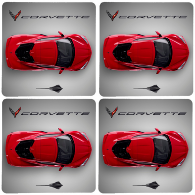 next-generation-c8-corvette-stingray-top-view-stone-coaster-bundle-set-of-4