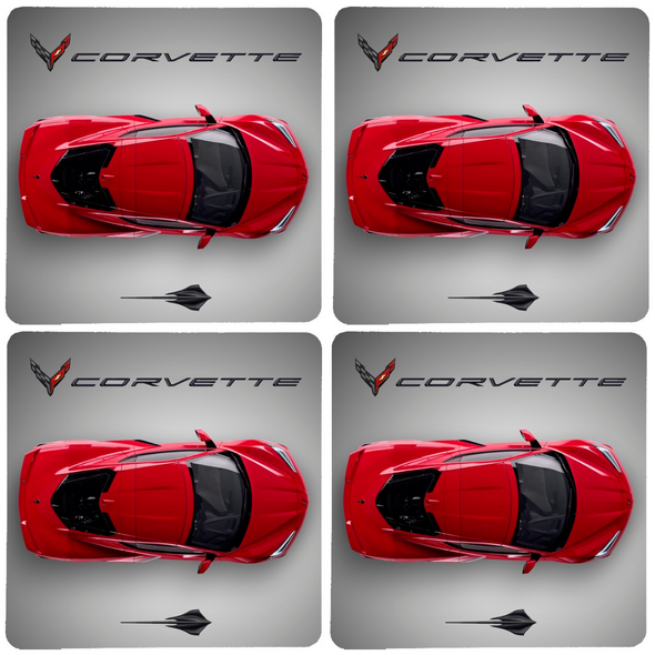 next-generation-c8-corvette-stingray-top-view-stone-coaster-bundle-set-of-4