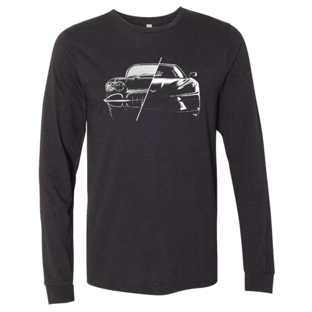 Old To New C8 Corvette Long Sleeve T-Shirt | Corvette Store Online