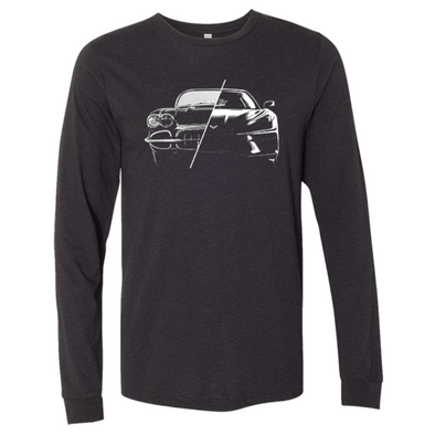 Old To New C8 Corvette Long Sleeve T-Shirt