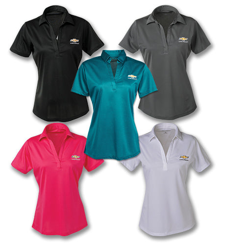 Ladies Chevrolet Gold Bowtie Silk Touch Polo