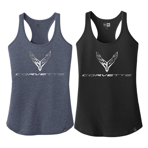 Corvette Next Generation Ladies Foil Racerback Tank - [Corvette Store Online]