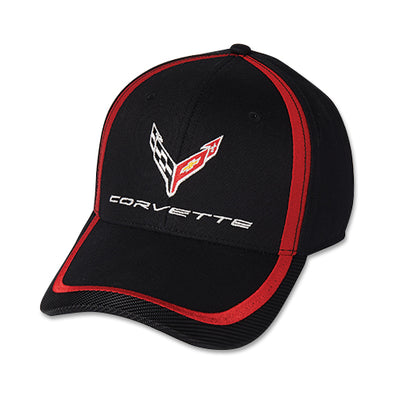 C8 Corvette Red Stripe Accent Hat / Cap