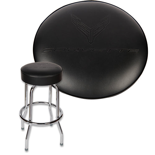 C8 Corvette Debossed Logo Executive Leatherette 30" Bar / Counter Stool