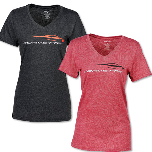 C8 Corvette Next Generation Ladies Glitter Gesture T-Shirt