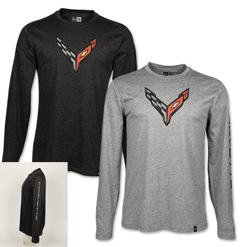 C8 Corvette Mens Carbon Flash Long Sleeve Tee