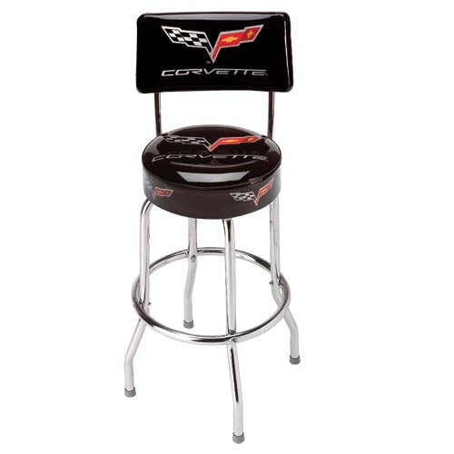 Corvette C6 Counter Stool w/ Back - [Corvette Store Online]