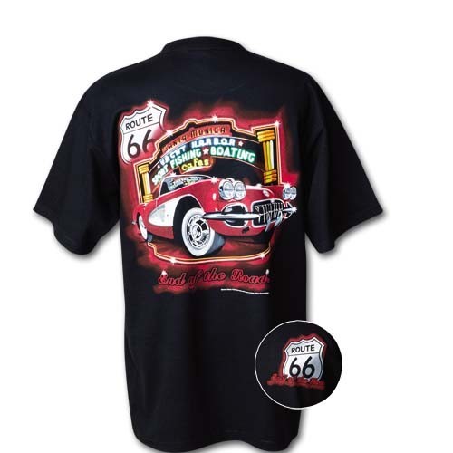 End Of Road RT 66 T-Shirt-Black - [Corvette Store Online]