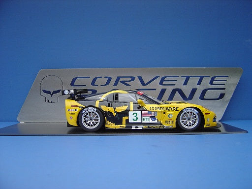 C8.R Corvette Jake Racing Emblem Shelf Metal Art