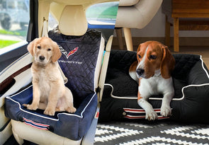 C7 Corvette Crossed Flags Pet Bed And Seat Cover