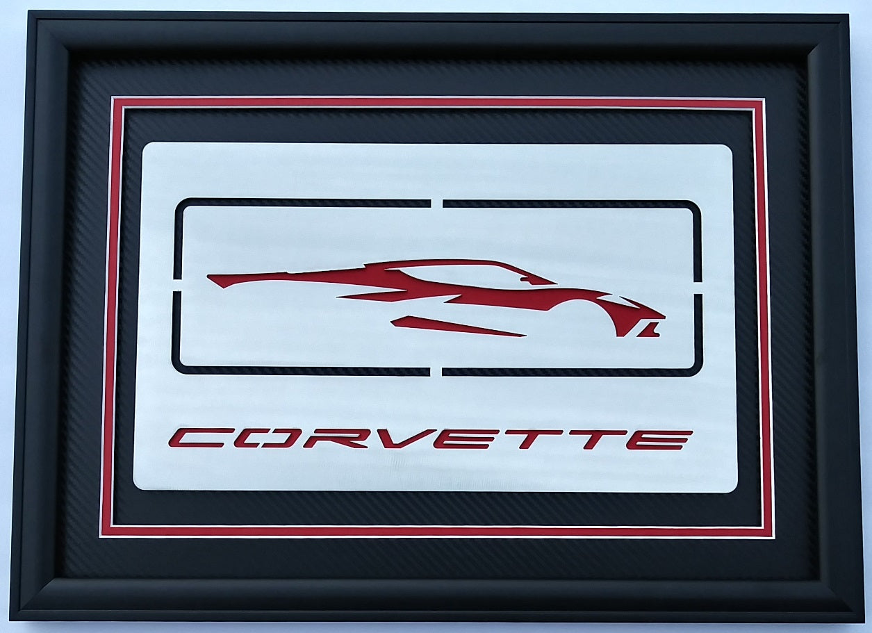Next Generation Corvette Silhouette/Signature Shadowbox - [Corvette Store Online]