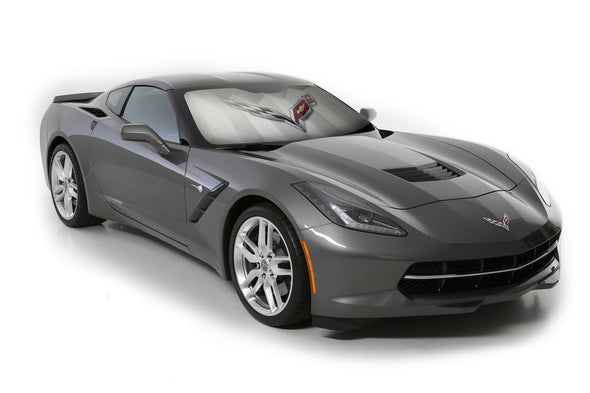 C7 Corvette Custom Fit Holda Folding Graphic Sunshield 2014-2019