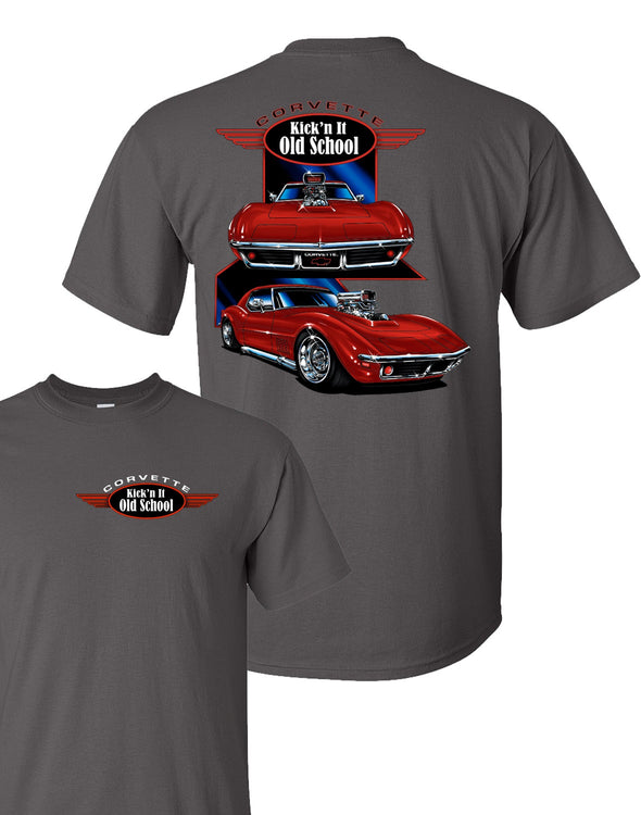 C3 Corvette Kickin' It Old School T-Shirt and Hat Bundle