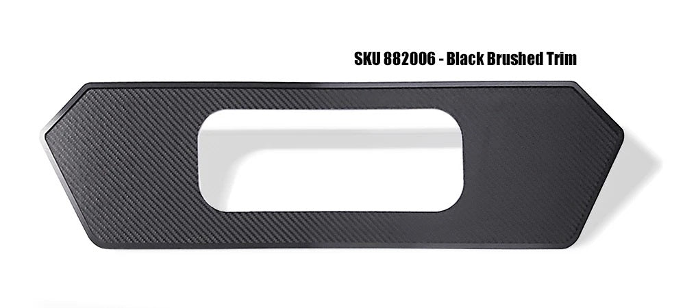 C8 Corvette - Tag Back Trim Plate | Carbon Fiber w/ Stainless Steel Trim