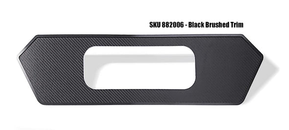 C8 Corvette - Tag Back Trim Plate | Carbon Fiber w/ Stainless Steel Trim