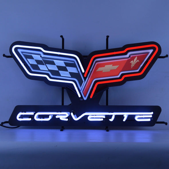 C6 Corvette Neon Sign With Backing - [Corvette Store Online]