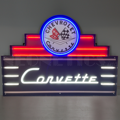art-deco-marquee-corvette-led-flex-neon-sign-in-steel-can-29adcor-classic-auto-store-online