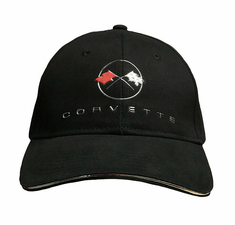 corvette-vintage-flags-liquid-metal-hat-cap