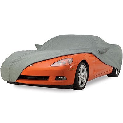 Waterproof Car Cover For 2005-2013 Corvette C6 - 6-Layer All Weather Cover With Zipper Door & Windproof Bands