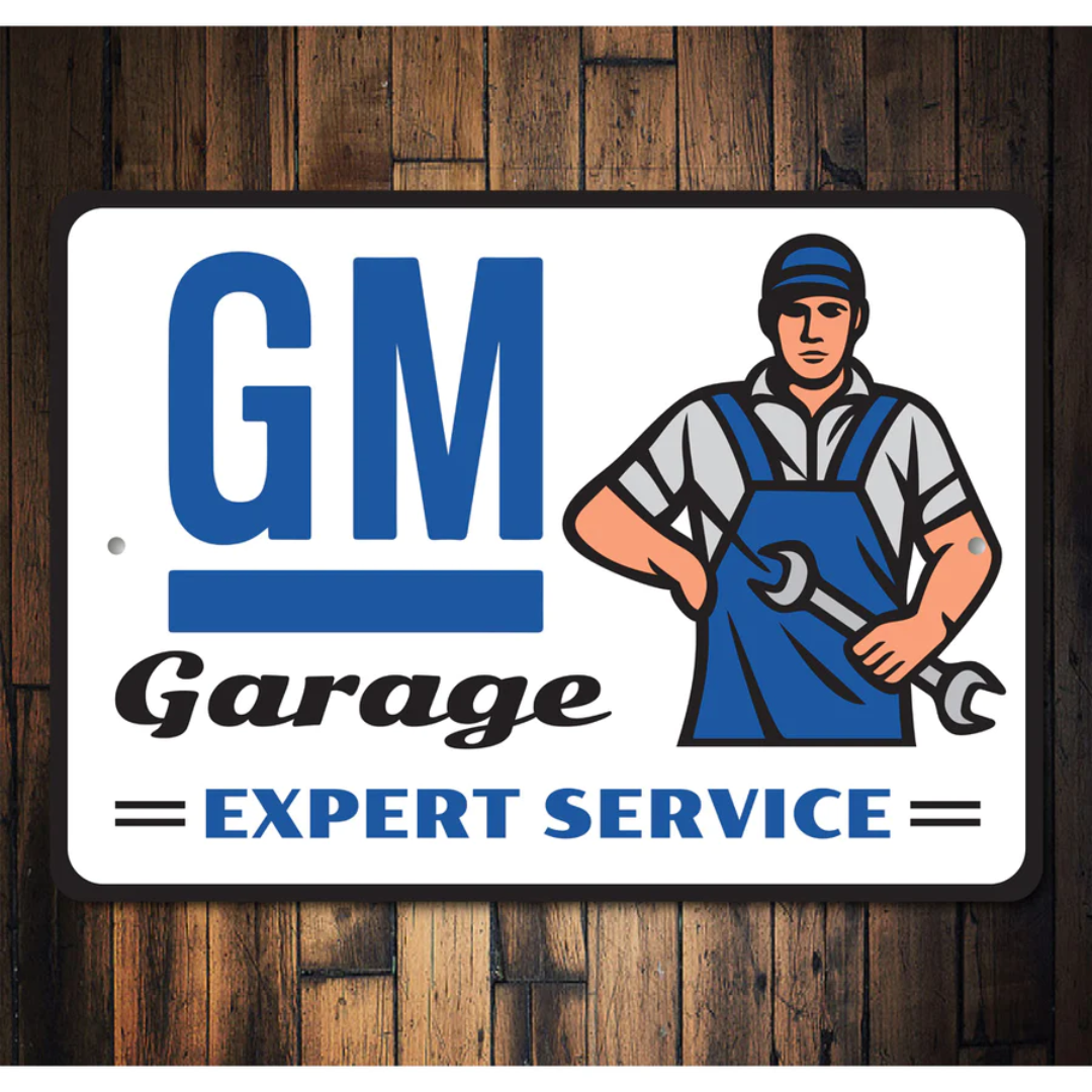 GM Garage Expert Service Sign - Aluminum Sign