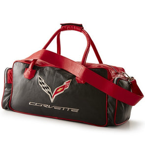 C7 Corvette Duffle Bag 24" Blk/Red - [Corvette Store Online]