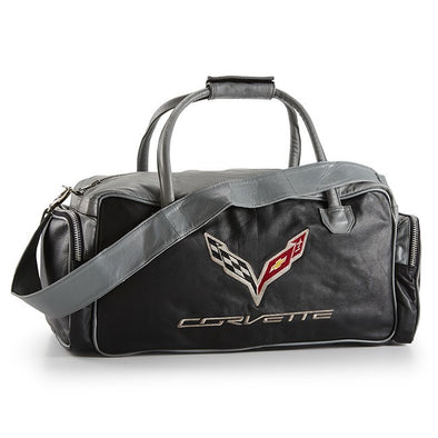 C7 Corvette Duffle Bag 24" Blk/Grey - [Corvette Store Online]