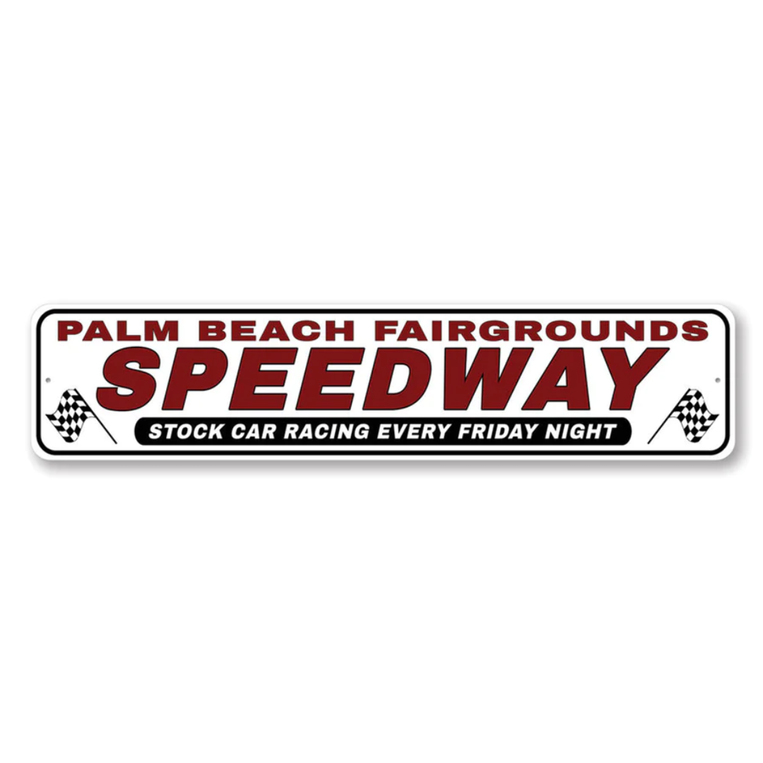 Palm Beach Speedway Sign - Aluminum Sign