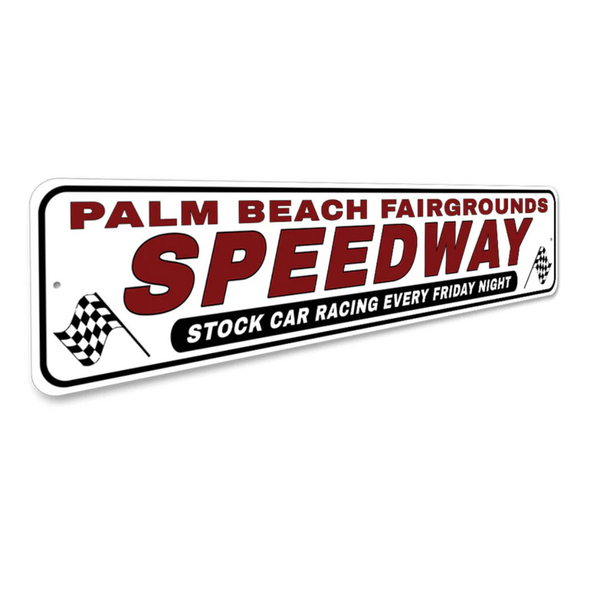 Palm Beach Speedway Sign - Aluminum Sign