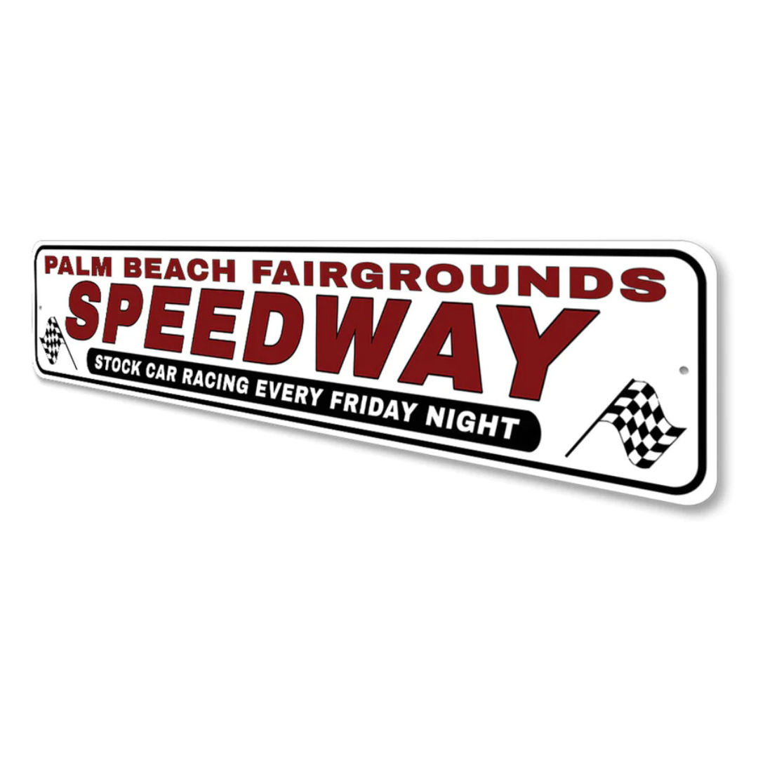 Palm Beach Speedway Sign - Aluminum Sign
