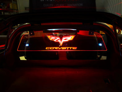 C6 Corvette Coupe Wind Restrictor Glow Plate - [Corvette Store Online]