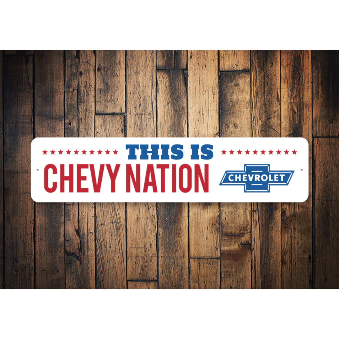This Is Chevy Nation Sign - Aluminum Sign