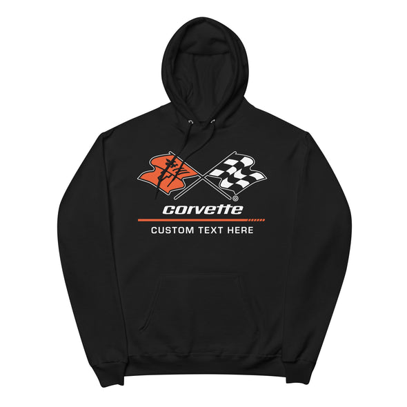 C3 Corvette Personalized Flag Logo Unisex Fleece Hoodie