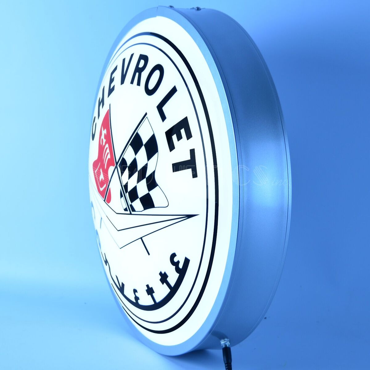 Corvette Flags 15 Inch Backlit Led Lighted Sign - [Corvette Store Online]